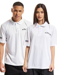 Polo blanc brillant des Ravens de Munich de la Ligue européenne de football Polo blanc brillant des Ravens de Munich de la Ligue européenne de football