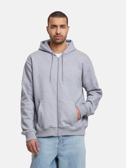 European League Of Football Blanko Zip Hoodies grau meliert
