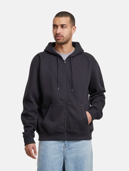European League Of Football Blanko Zip Hoodies tiefschwarz