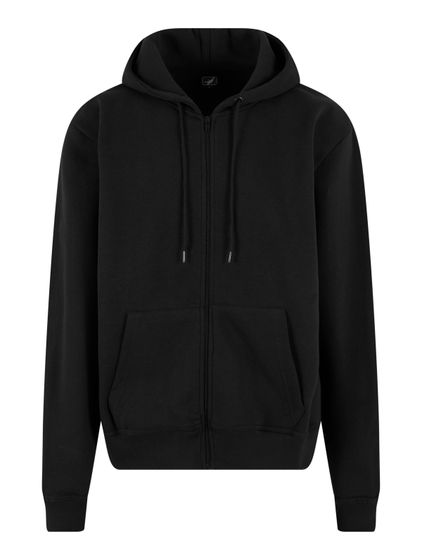 Sweat à capuche zippé vierge de la Ligue européenne de football, noir de jais