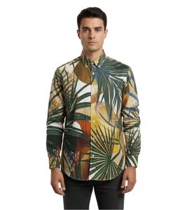 Futur Junglist Shirt Herrenhemd Baumwollhemd Multi