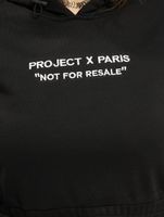 Project X Paris Kurzer Fleece-Hoodie zum Überziehen, schwarz