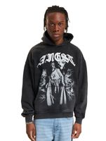 Favela Angst Hoodies schwarz gewaschen