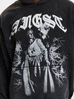 Favela Angst Hoodies schwarz gewaschen