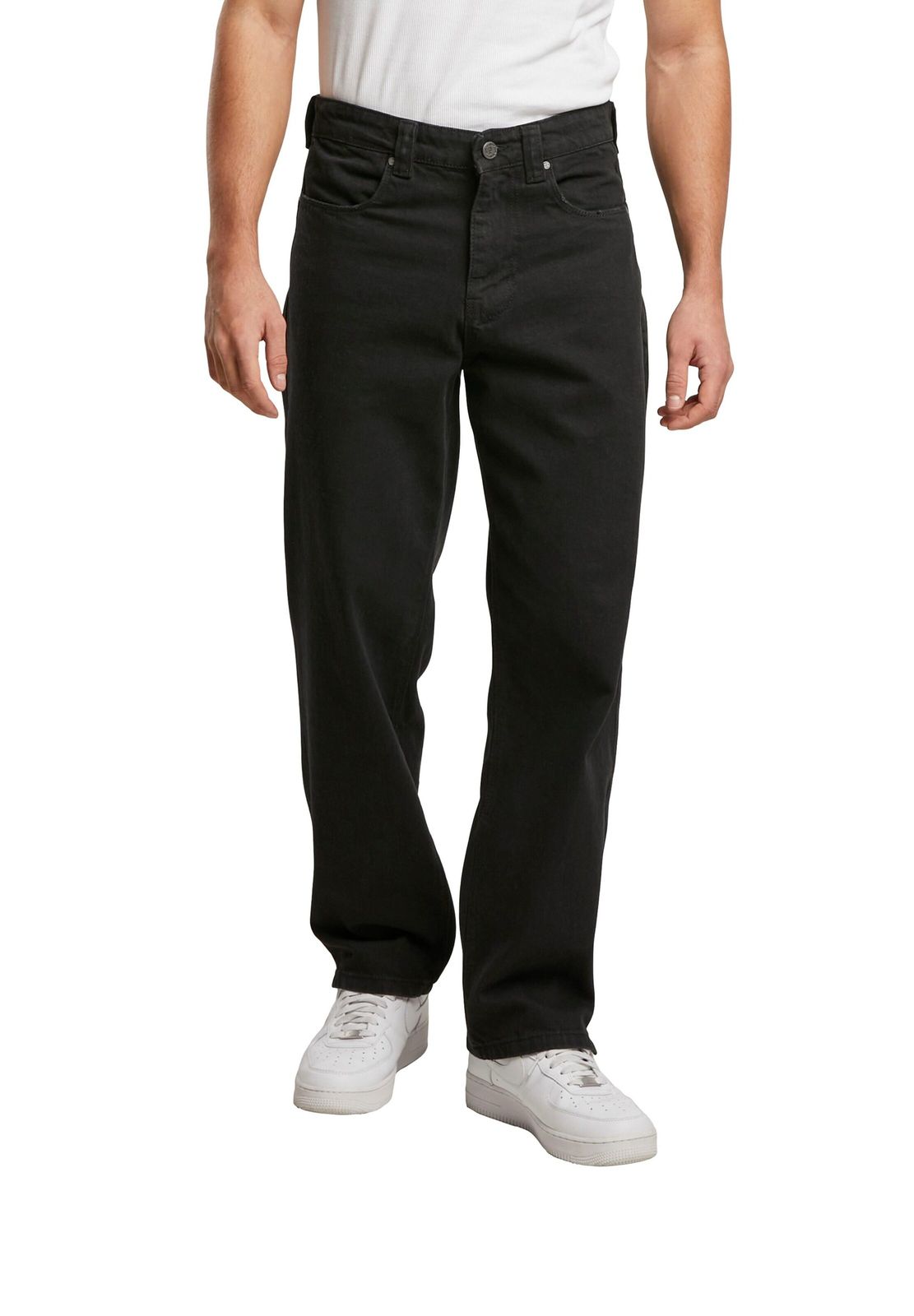 Pantaloni larghi con ricamo Favela neri