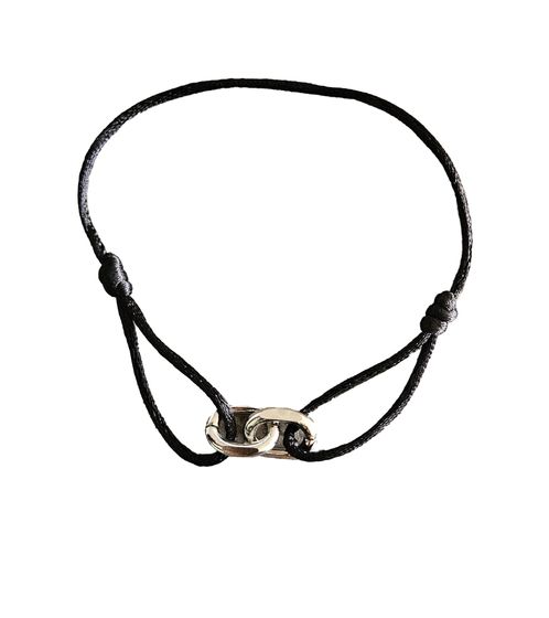 Bracciale unisex in acciaio Pairity di Fainz, nero
