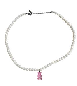 fainz Bär Perlenkette Unisex Perlenkette Erdbeermilchshake 