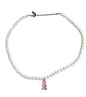 fainz Bär Perlenkette Unisex Perlenkette Erdbeermilchshake 