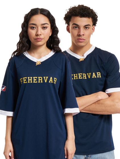 European League Of Football Fehervar Enthroners Authentic Game Jersey marineblau