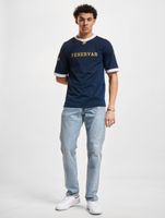 Camiseta de juego auténtica de los Fehervar Enthroners de la Liga Europea de Fútbol, azul marino