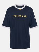 Camiseta de juego auténtica de los Fehervar Enthroners de la Liga Europea de Fútbol, azul marino