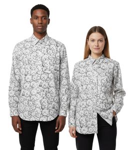 CDG Shirt FH-B027-W21 Print D Baumwollshirt Unisexshirt 