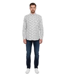 CDG Hemd FH-B029-W21 Print E Shirt Baumwollhemd