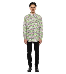 Camicia da uomo CDG FH-B033-W21 in cotone con stampa G