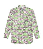 Camicia da uomo CDG FH-B033-W21 in cotone con stampa G