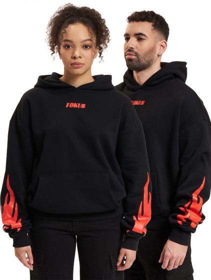 Fokus x Def Racer Hoodies schwarz/rot