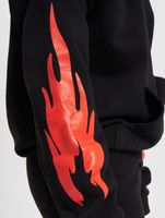 Fokus x Def Racer Hoodie für Herren Kapuzen-Pullover mit Kängurutasche Sweater Schwarz/Rot