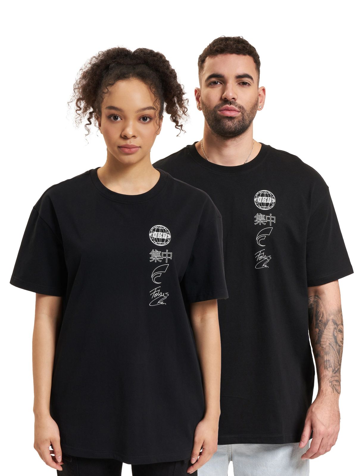 Magliette Fokus x Def World nere/bianco sporco