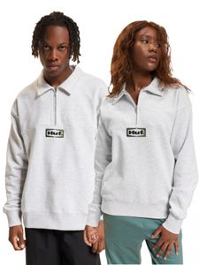HUF Slate Quarter Zip Fleece Pullover gray melange HUF Slate Quarter Zip Fleece Pullover gray melange