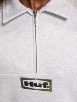 HUF Slate Quarter Zip Fleece Pullover gray melange HUF Slate Quarter Zip Fleece Pullover gray melange