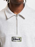 HUF Slate Quarter Zip Fleece Pullover gray melange HUF Slate Quarter Zip Fleece Pullover gray melange
