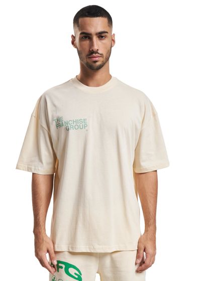 Camiseta corporativa de franquicia color crema