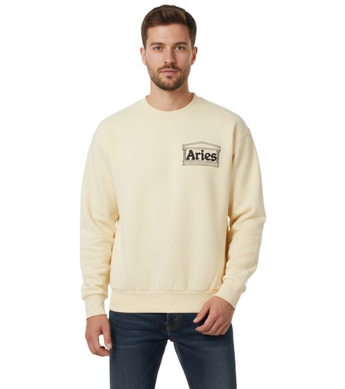 Sudadera Aries Widder Premium Temple para hombre con estampado de logotipo exclusivo en color alabastro