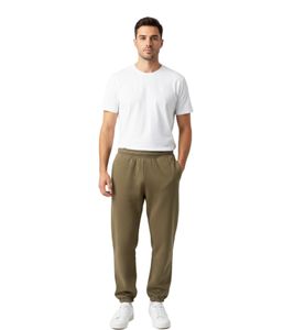 Aries Premium Temple Herren Jogginghose hochwertiger Streetwear-Look mit Kordelzug und elastischen Beinabschlüssen Oliv