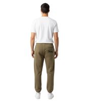 Aries Premium Temple Herren Jogginghose hochwertiger Streetwear-Look mit Kordelzug und elastischen Beinabschlüssen Oliv