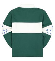 Polo Aries Rugby pour homme - Chemise élégante à manches longues au design rugby classique - Bleu pétrole