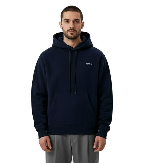 Felpa con cappuccio da uomo Marni con piccolo logo ricamato sul petto, felpa firmata, blu navy