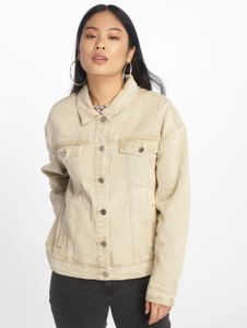Missguided oversized denim jacket in sand Missguided oversized denim jacket in sand
