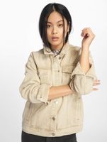 Missguided oversized denim jacket in sand Missguided oversized denim jacket in sand