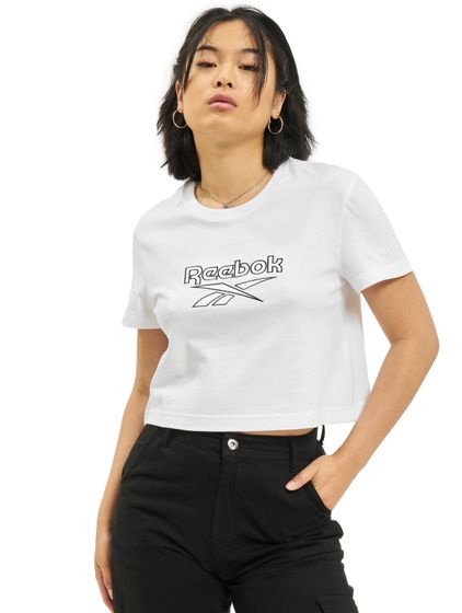 Reebok CL F Big Logo T-Shirt weiß