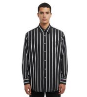 Chemise rayée oversize pour homme Ami Alexandre Mattiussi, design intemporel, noir et blanc
