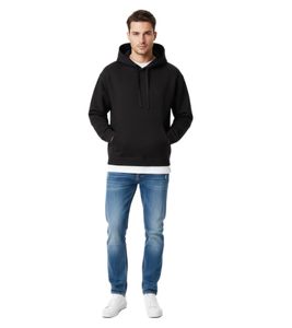 Sudadera con capucha de lona para hombre, diseño exclusivo de Ami Alexandre Mattiussi, Ami Paris, color negro