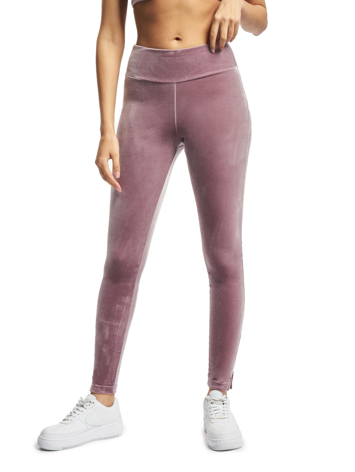 Leggings in velluto Reebok CL NY color orchidea fumosa