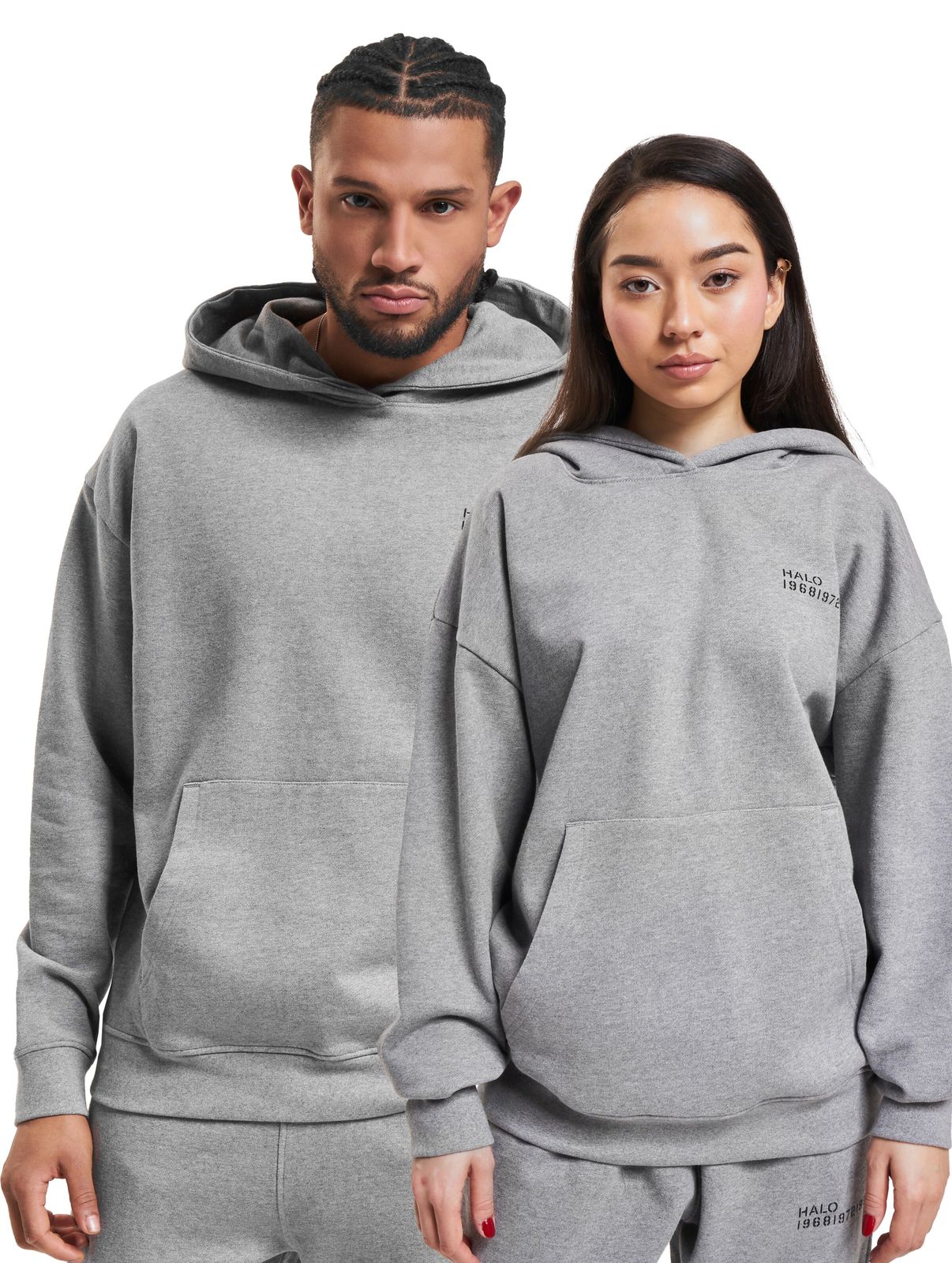 Felpa con cappuccio HALO Essential grigio melange