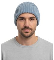 Bonnet unisexe classique Baro Hemingway en laine mérinos, bonnet tricoté, bonnet d'hiver simple, bleu clair