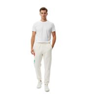Pantalon de survêtement polaire épais Free & Easy Poppy pour homme : Pantalon polaire confortable avec taille élastique et coupe décontractée, blanc