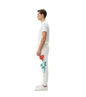 Pantalon de survêtement polaire épais Free & Easy Poppy pour homme : Pantalon polaire confortable avec taille élastique et coupe décontractée, blanc