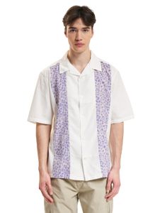 Chemise à manches courtes Edwin Leo blanc murmure