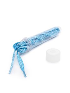 Lacets plats spéciaux TubeLaces 120 cm bleu/blanc