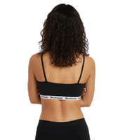 Sujetador sin aros Juicy Couture Cotton Scoop Ren para mujer, con tirantes ajustables, negro