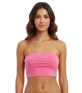 Juicy Couture Jersey Babey Bandeau Top Knallrosa