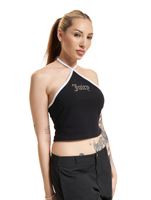 Juicy Couture Kontrast Neckholder Tops schwarz Juicy Couture Kontrast Neckholder Tops schwarz
