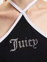 Juicy Couture Kontrast Neckholder Tops schwarz Juicy Couture Kontrast Neckholder Tops schwarz