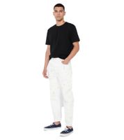 John Elliott Sendai Baggy Jeans für Herren Premium Streetwear Lockerer Schnitt und Künstlerischer Pollock-Finish Weiß