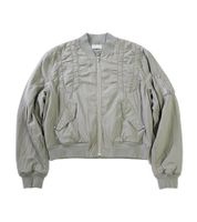 Chaqueta de entretiempo John Elliott para hombre en popelina de algodón verde oliva con ribete