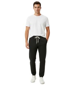 Pantalones de chándal John Elliott Salt Wash LA para hombre con bolsillos laterales, algodón, negro